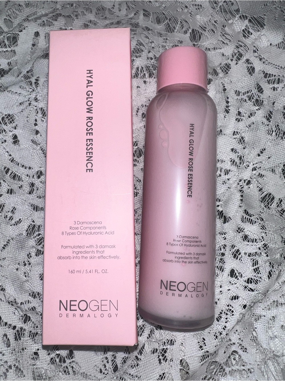 Neogen Dermatology Hyal Glow Rose Essence - NIB - 5.41 Oz - Full Size